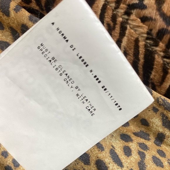 Vintage Roberto Cavalli Animal Print Leather Pony/calf Hair Y2K Coat Sz 44 M - Picture 14 of 15
